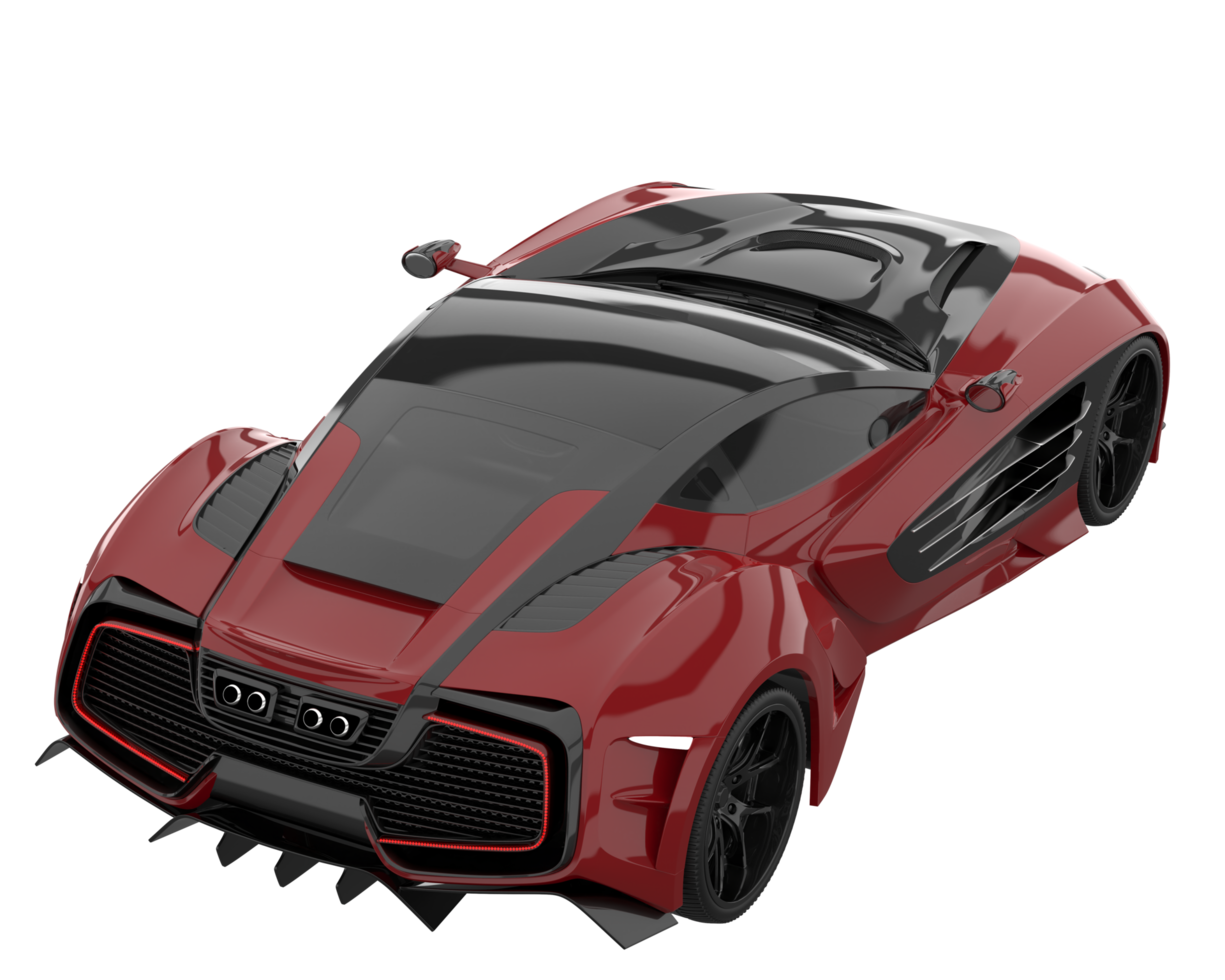 Sport car isolated on transparent background. 3d rendering - illustration png