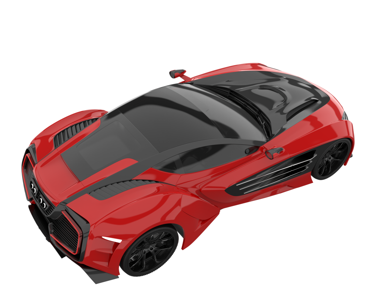 Sport car isolated on transparent background. 3d rendering - illustration png