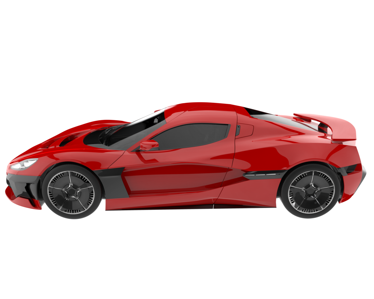 Sport car isolated on transparent background. 3d rendering - illustration png