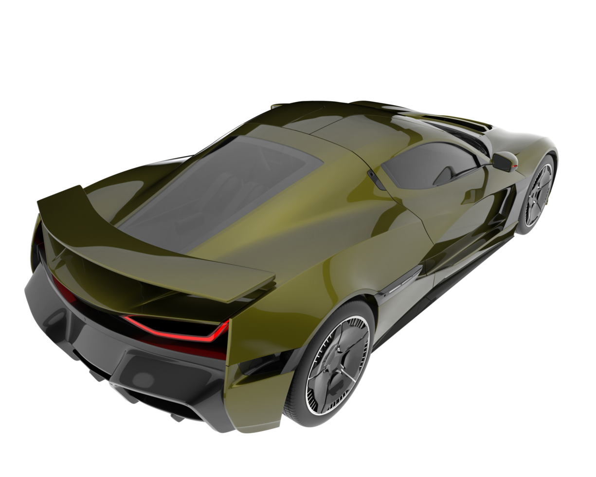 Sport car isolated on transparent background. 3d rendering - illustration png