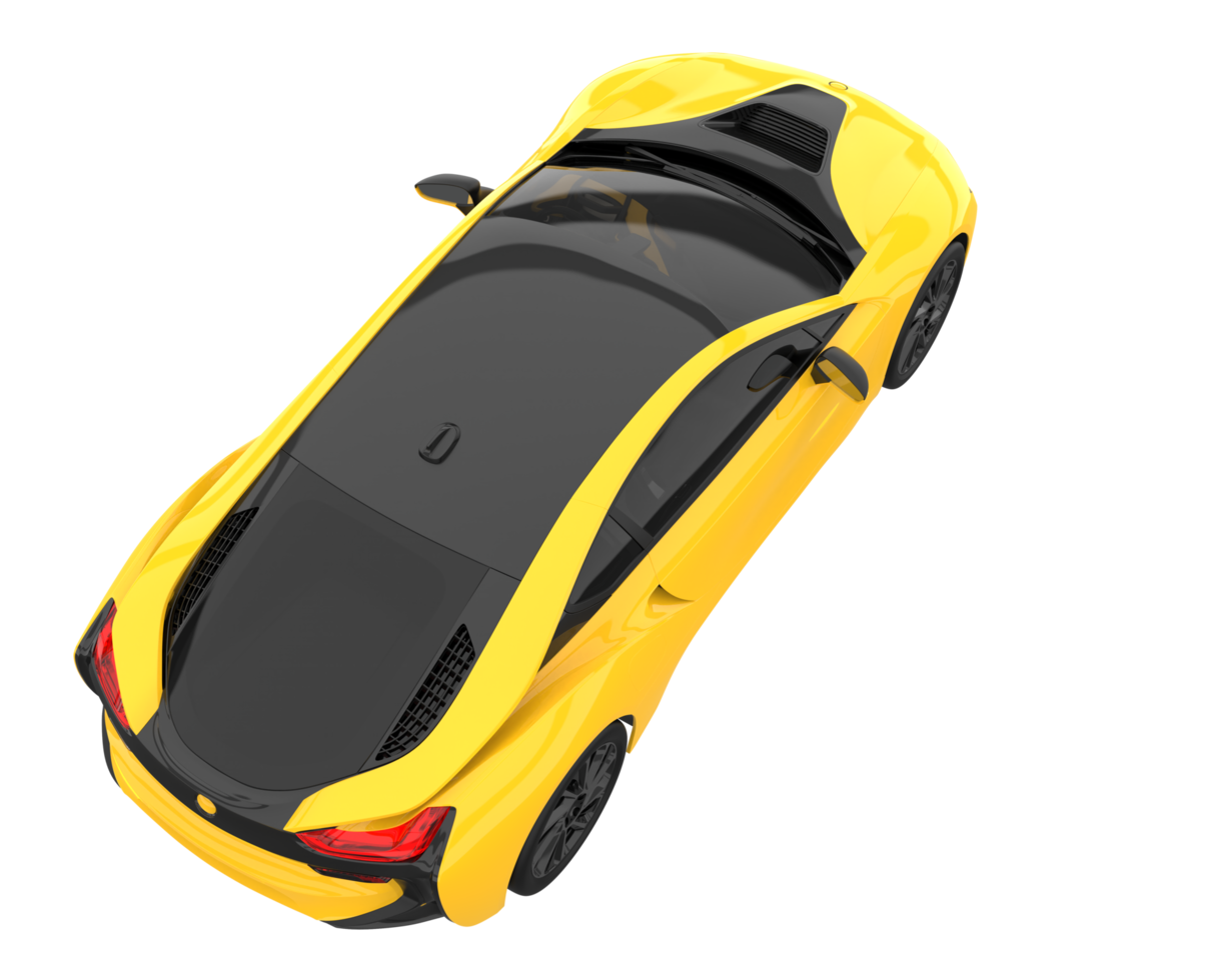 Sport car isolated on transparent background. 3d rendering - illustration png