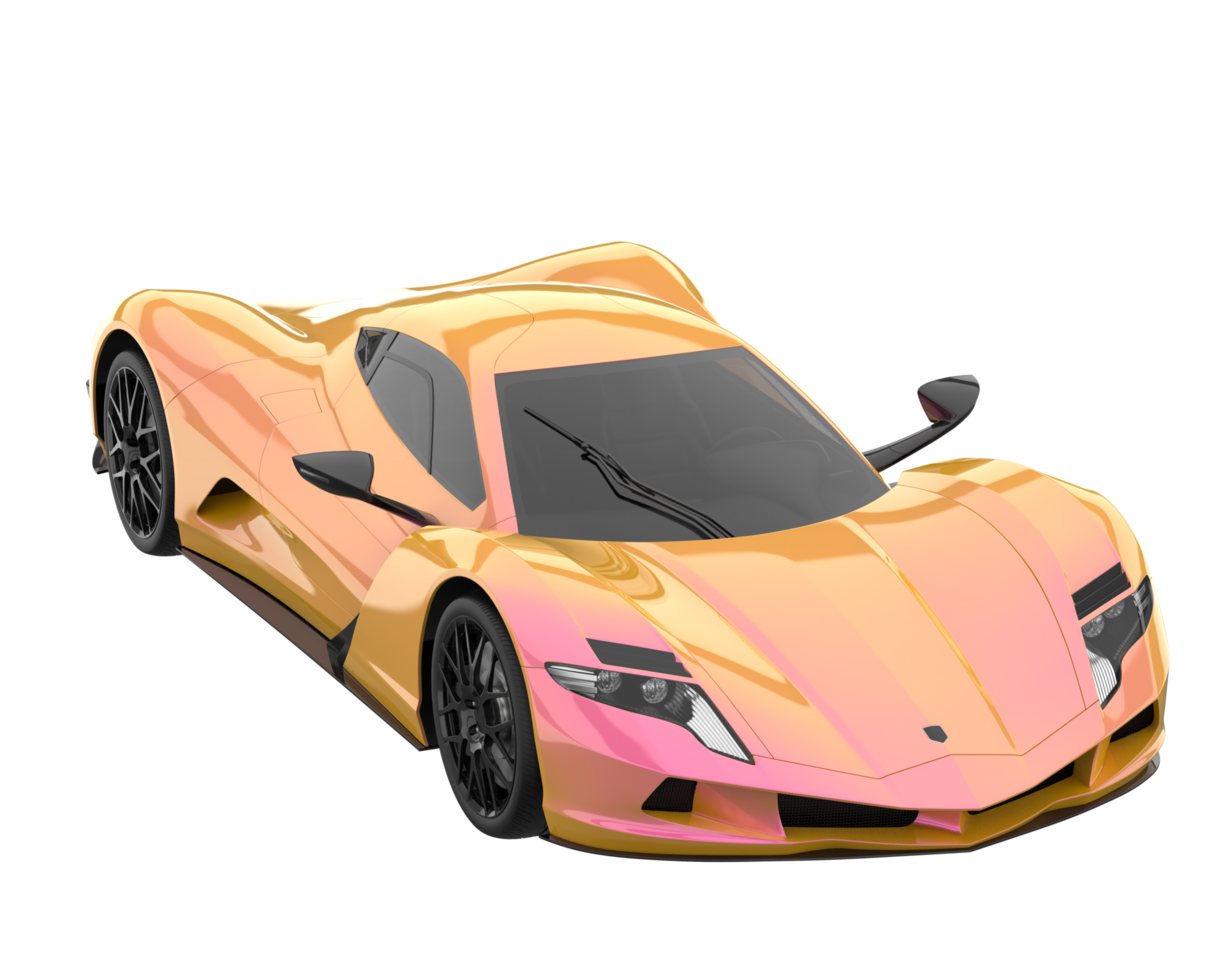 voiture de sport isolée sur fond transparent. rendu 3d - illustration png