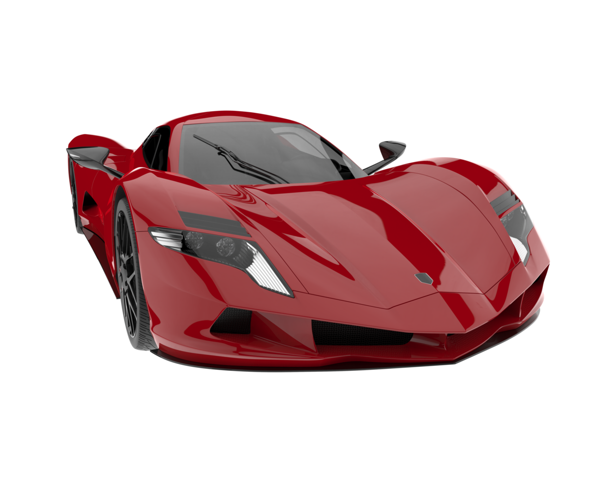 Sport car isolated on transparent background. 3d rendering - illustration png