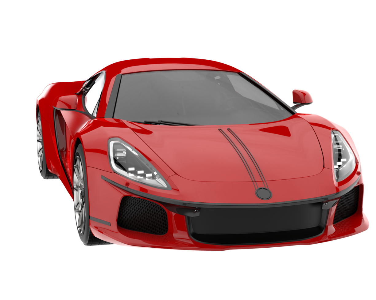 Sport car isolated on transparent background. 3d rendering - illustration png