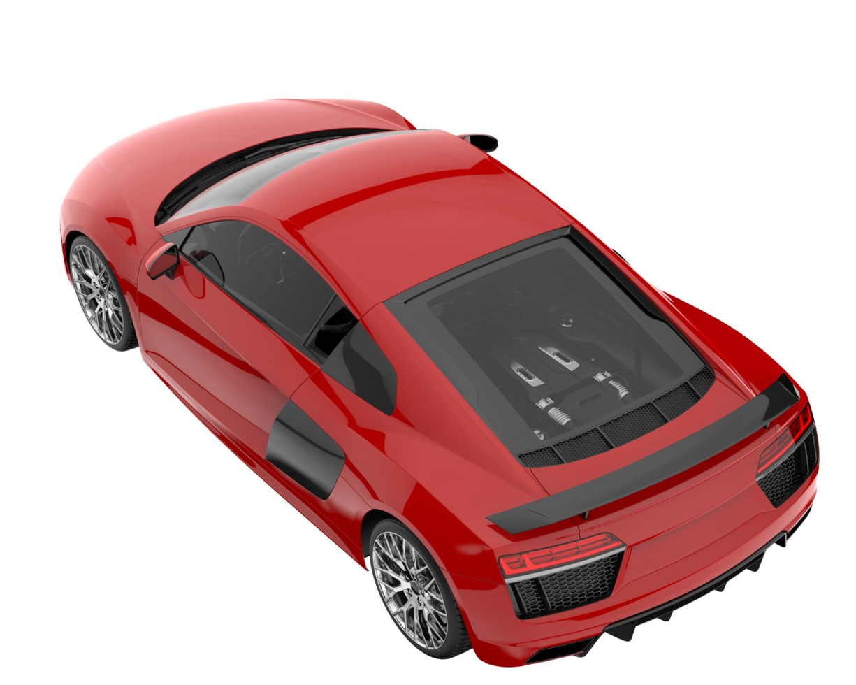Sport car isolated on transparent background. 3d rendering - illustration png