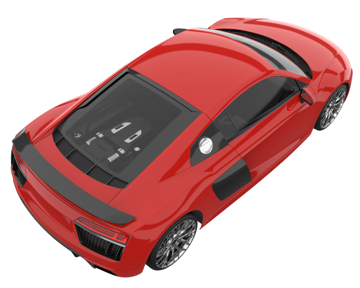 Sport car isolated on transparent background. 3d rendering - illustration png