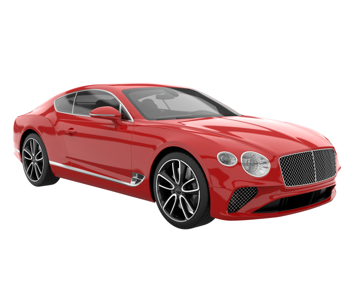 Sport car isolated on transparent background. 3d rendering - illustration png