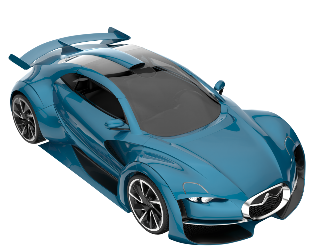 Sport car isolated on transparent background. 3d rendering - illustration png
