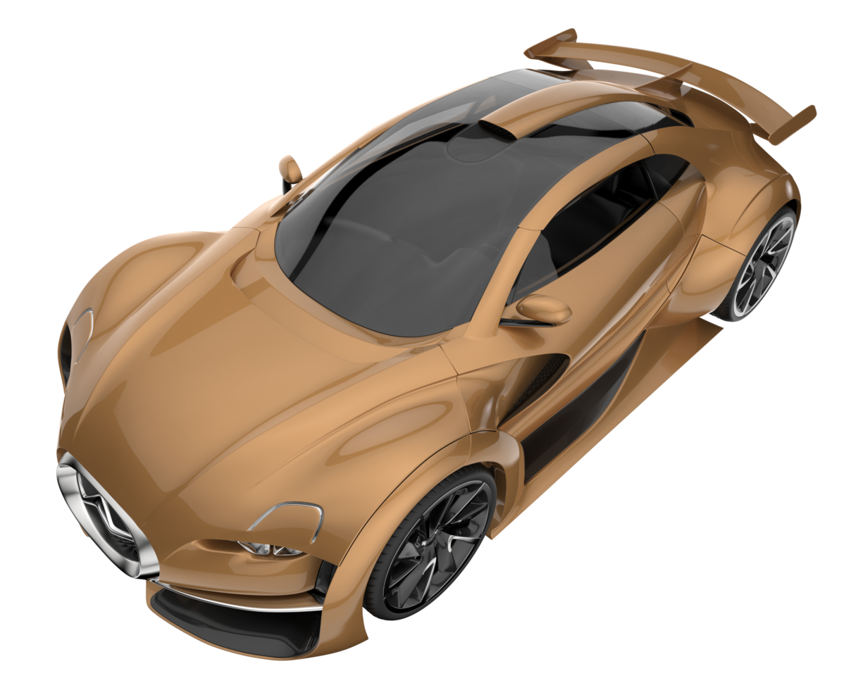 Sport car isolated on transparent background. 3d rendering - illustration png