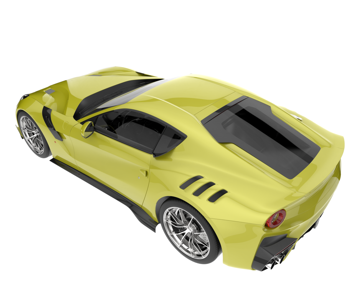 Sport car isolated on transparent background. 3d rendering - illustration png