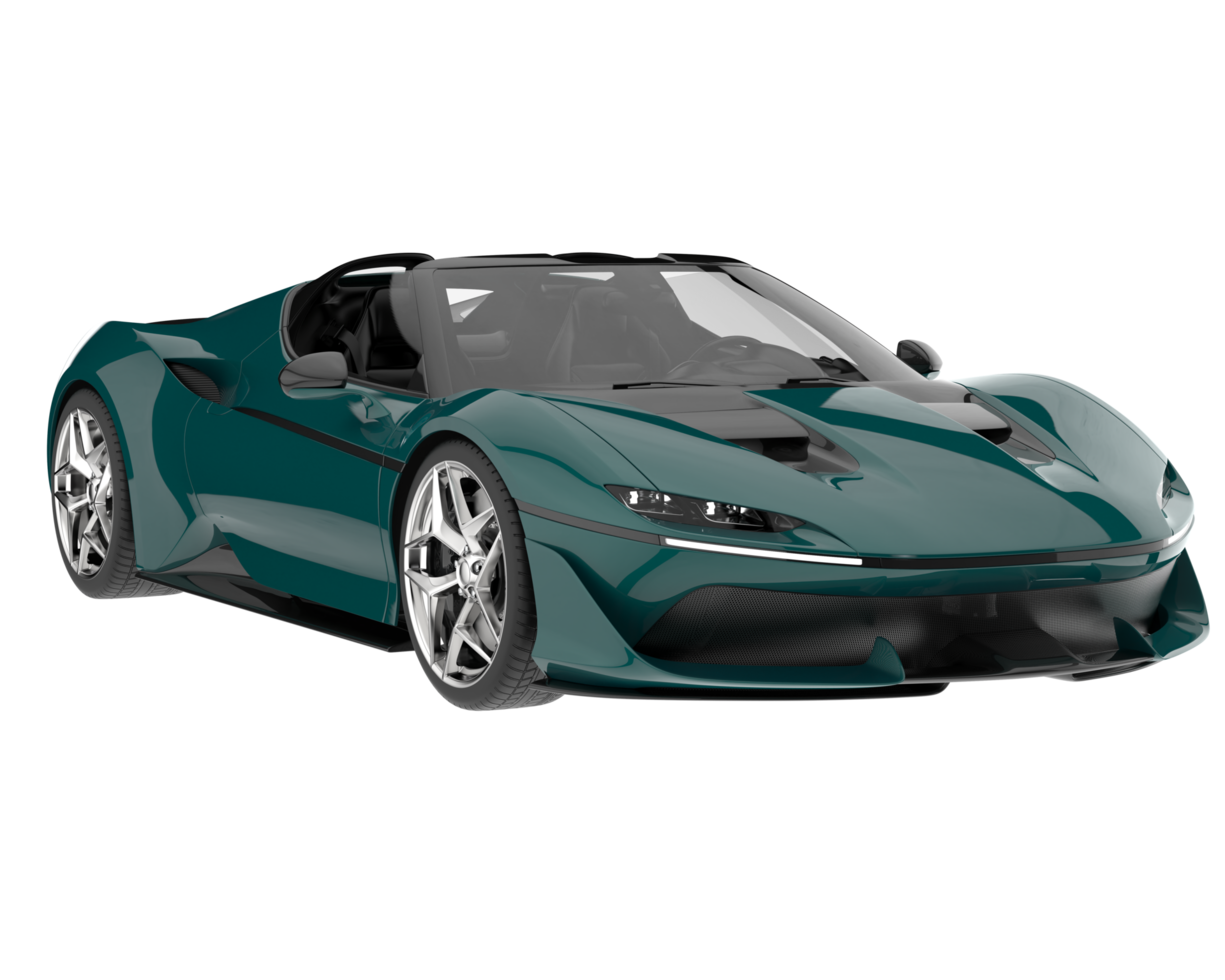 Sport car isolated on transparent background. 3d rendering - illustration png