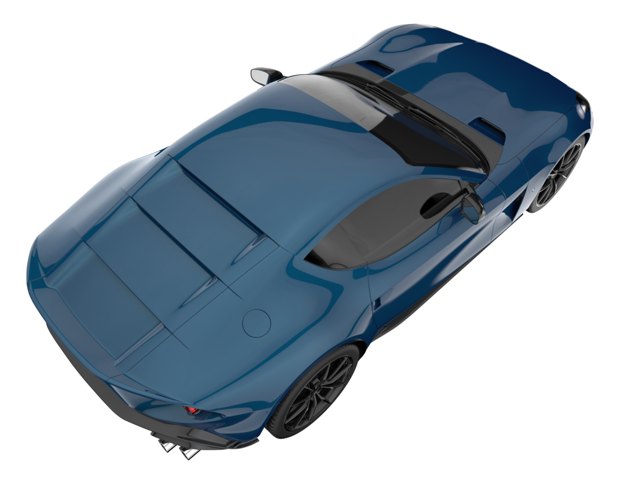 Sport car isolated on transparent background. 3d rendering - illustration png