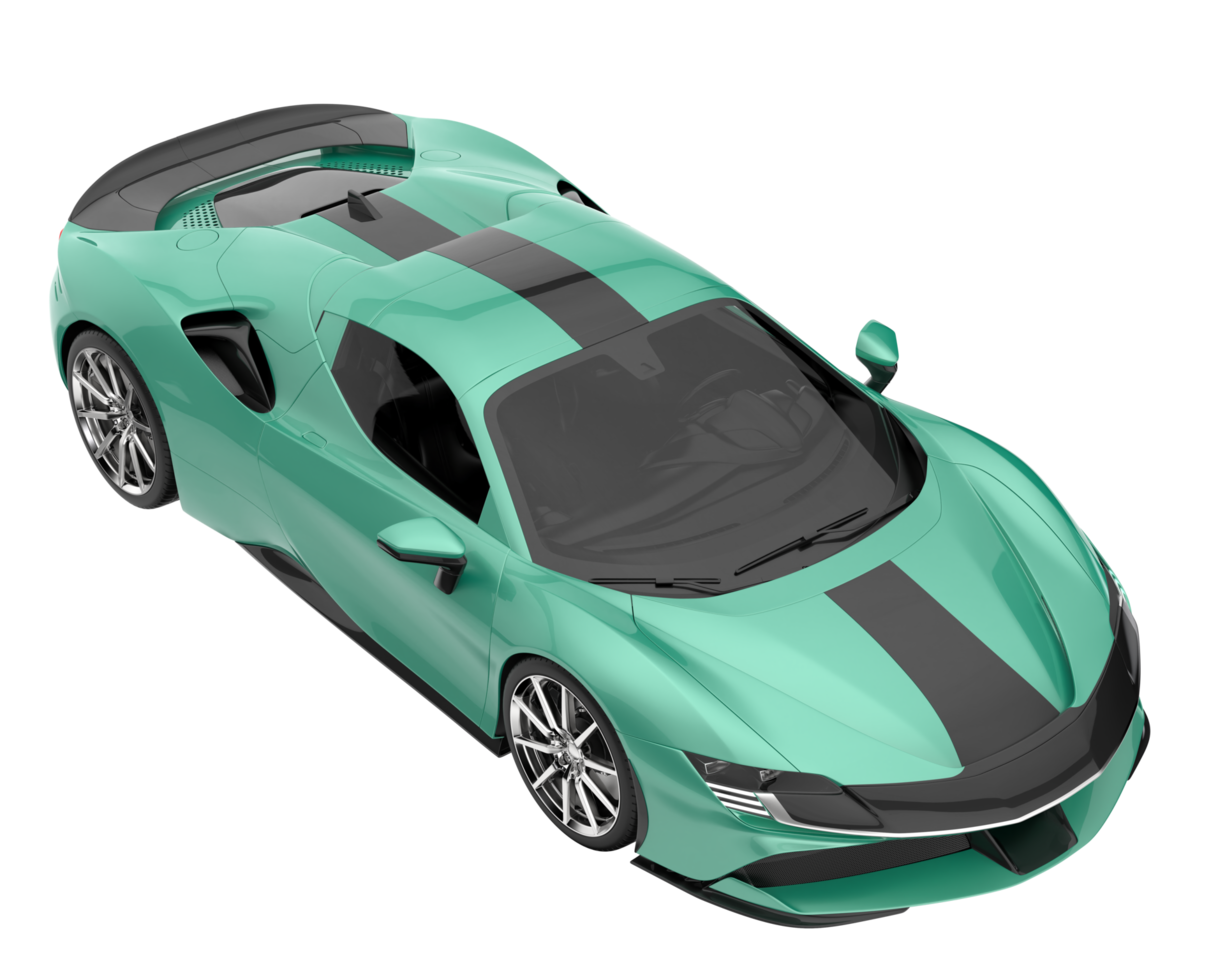 Sport car isolated on transparent background. 3d rendering - illustration png