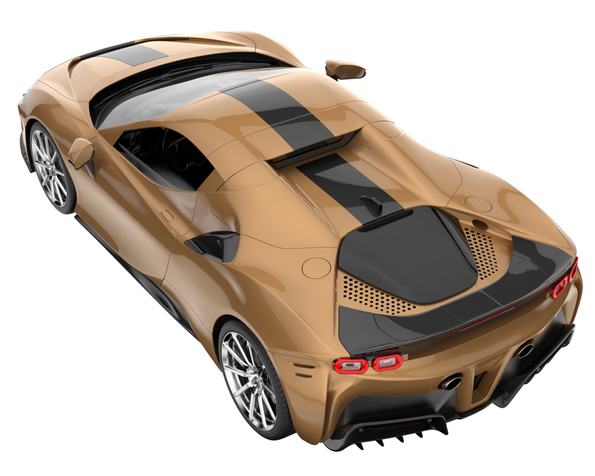 Sport car isolated on transparent background. 3d rendering - illustration png