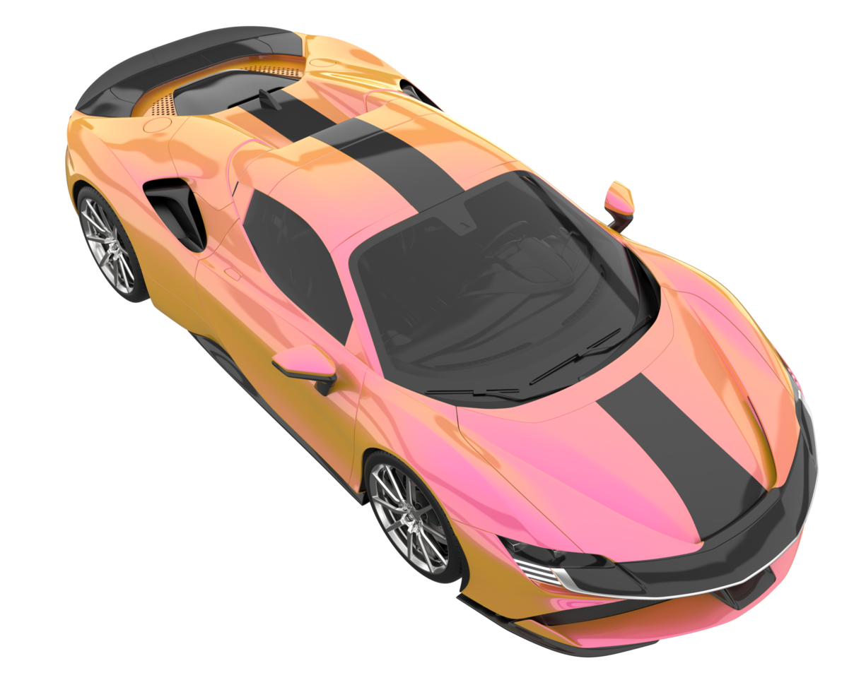 Sport car isolated on transparent background. 3d rendering - illustration png