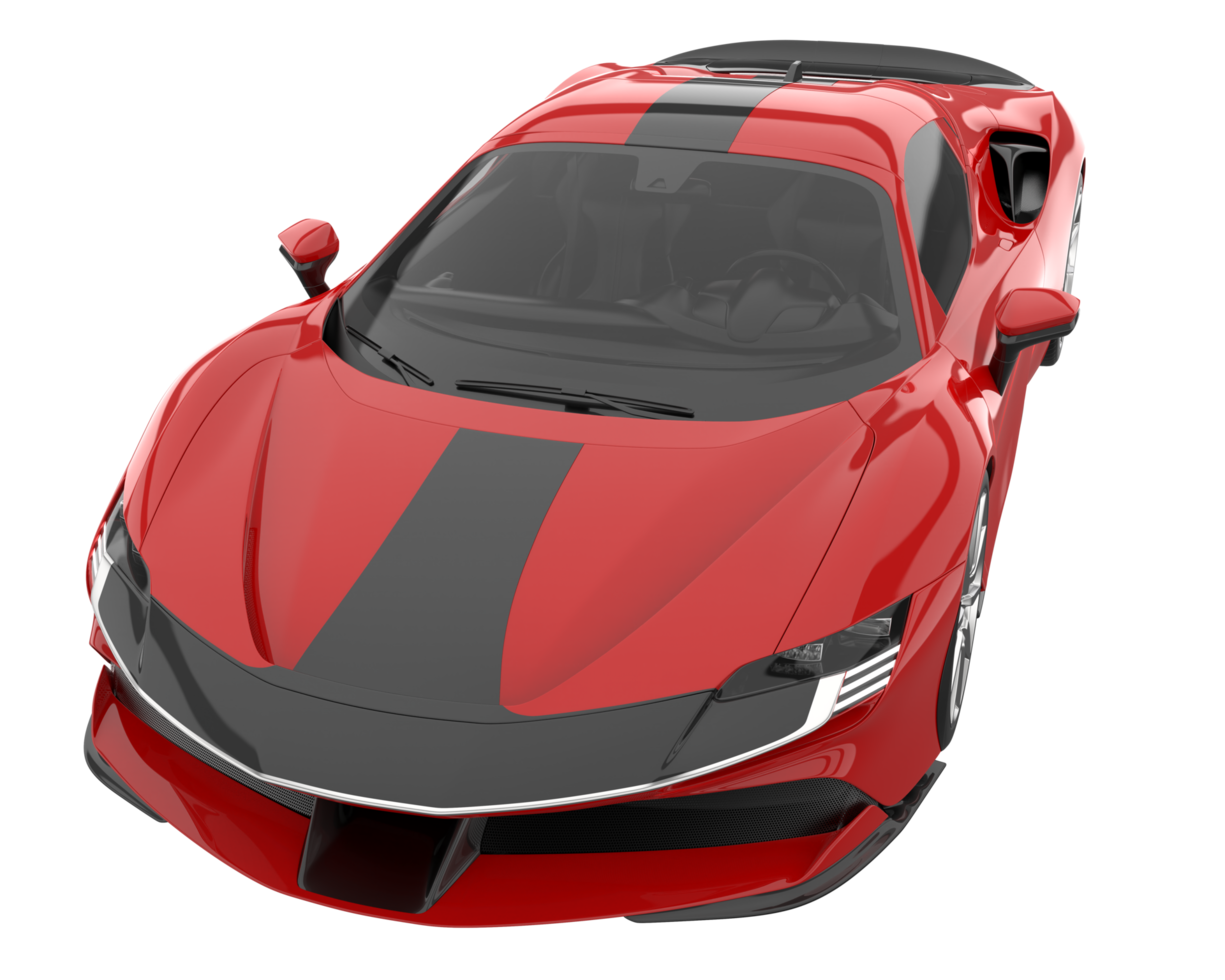 Sport car isolated on transparent background. 3d rendering - illustration png
