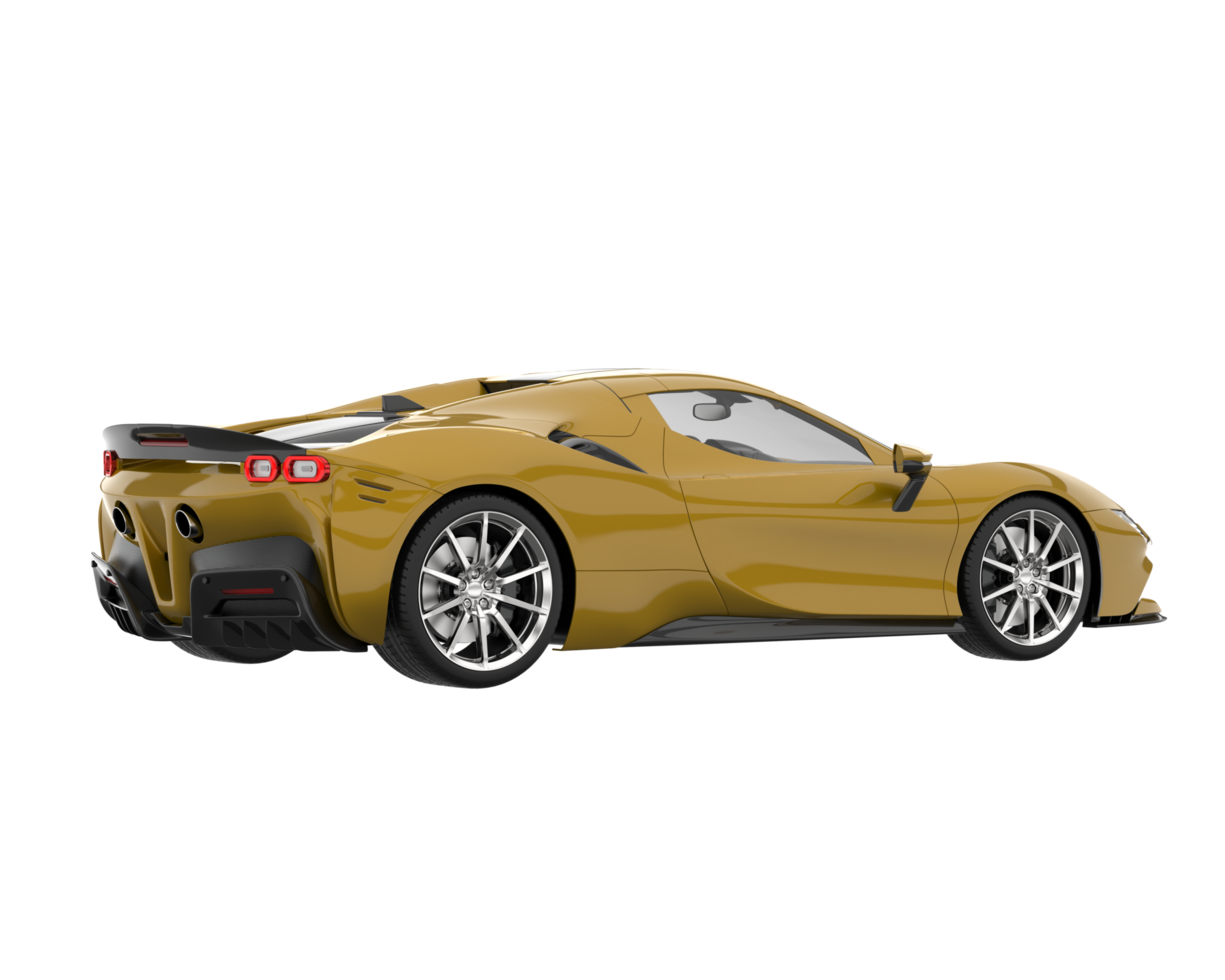 voiture de sport isolée sur fond transparent. rendu 3d - illustration png