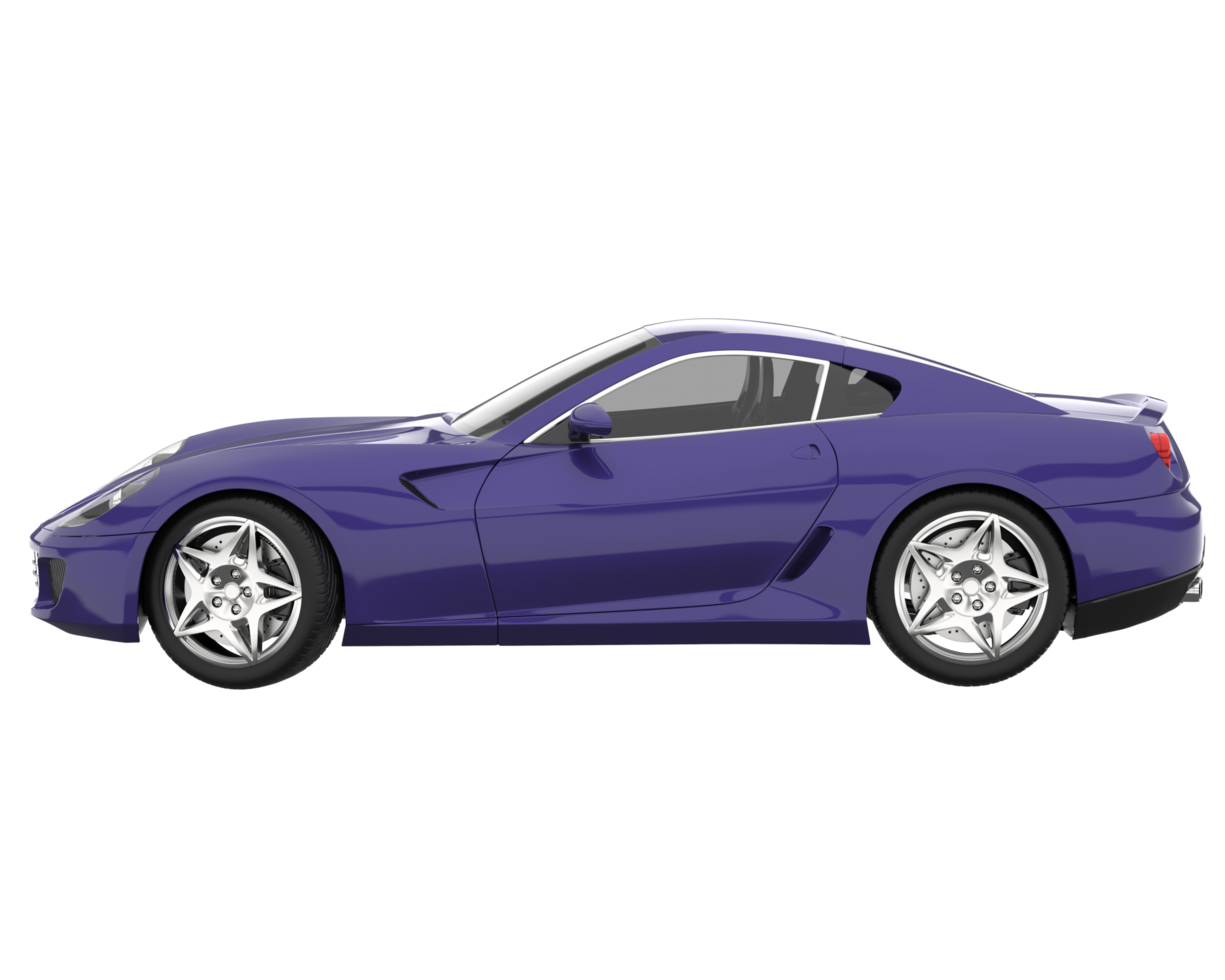 voiture de sport isolée sur fond transparent. rendu 3d - illustration png