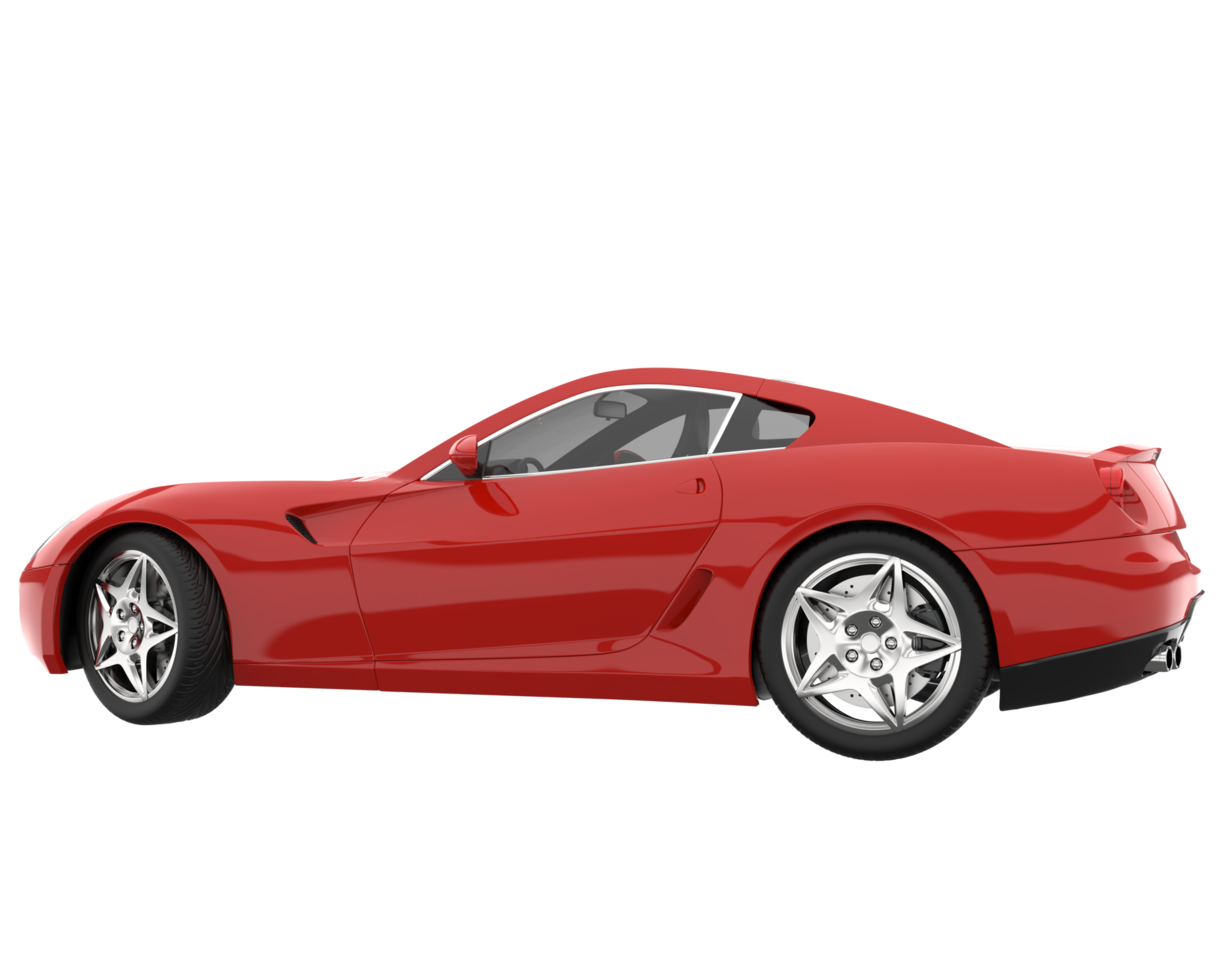 Sport car isolated on transparent background. 3d rendering - illustration png
