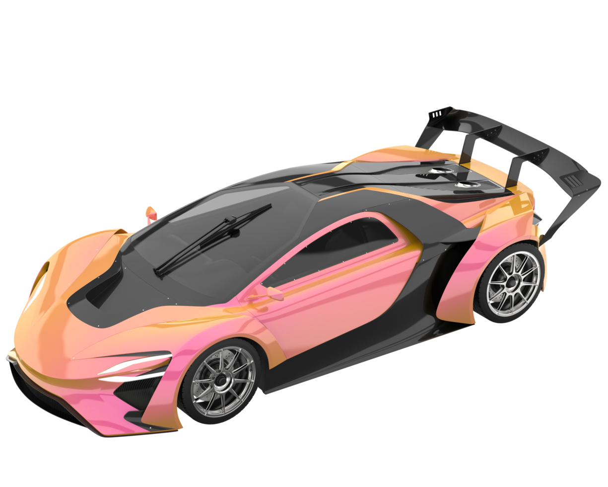 voiture de sport isolée sur fond transparent. rendu 3d - illustration png