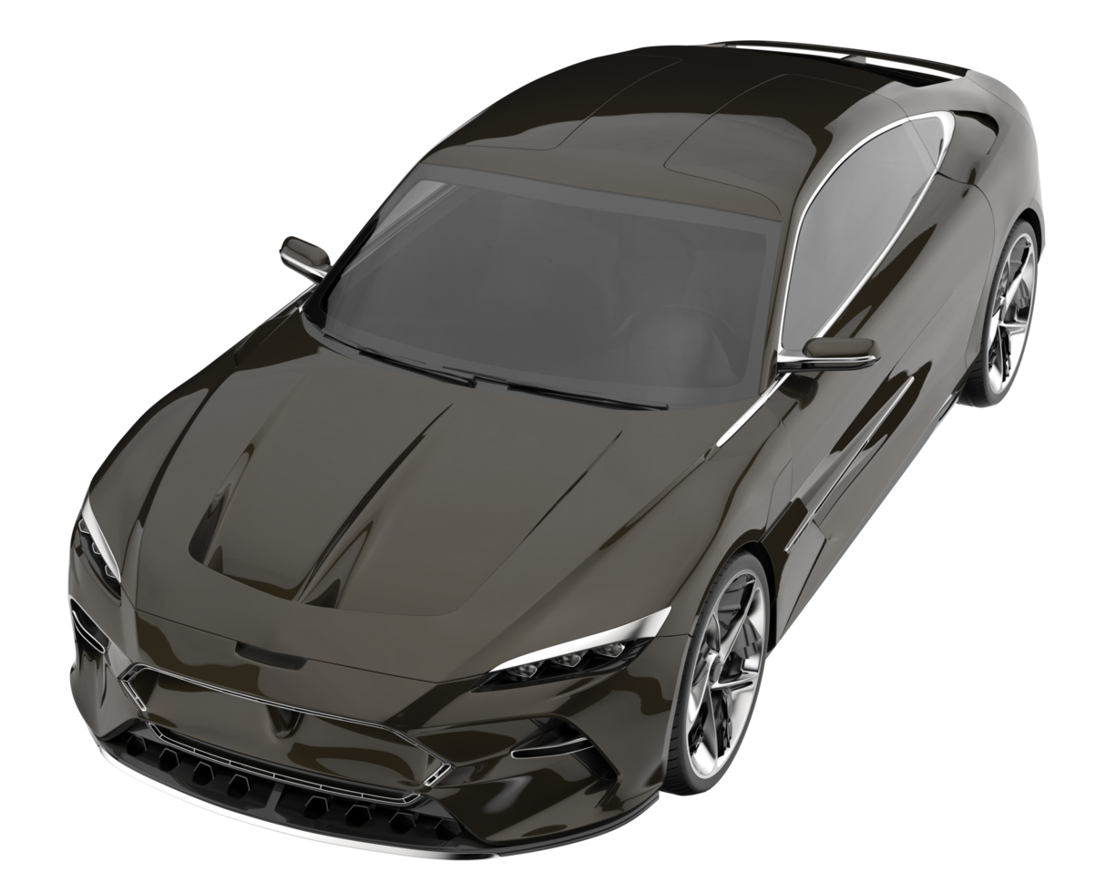 voiture de sport isolée sur fond transparent. rendu 3d - illustration png