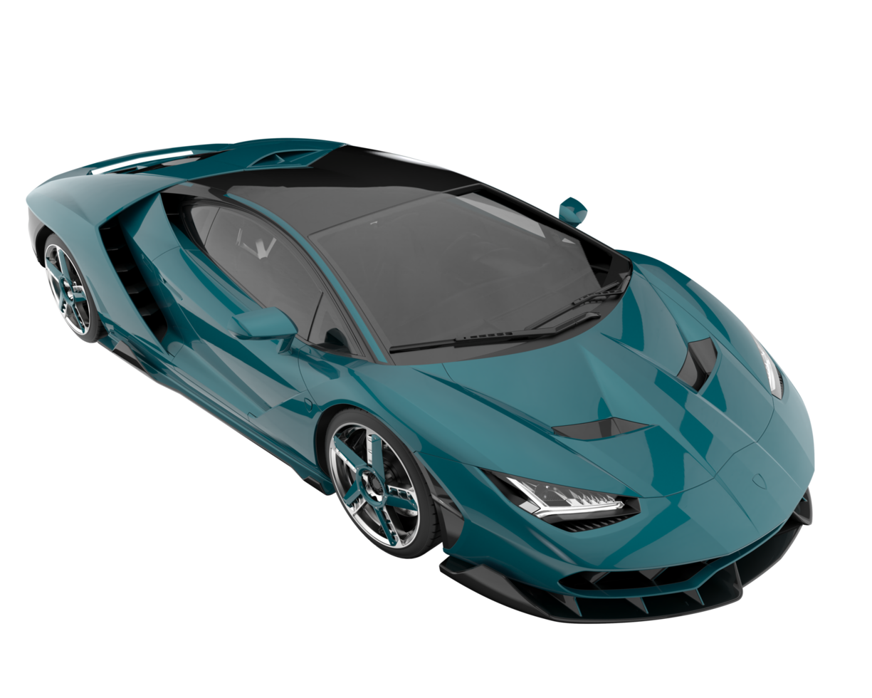 voiture de sport isolée sur fond transparent. rendu 3d - illustration png