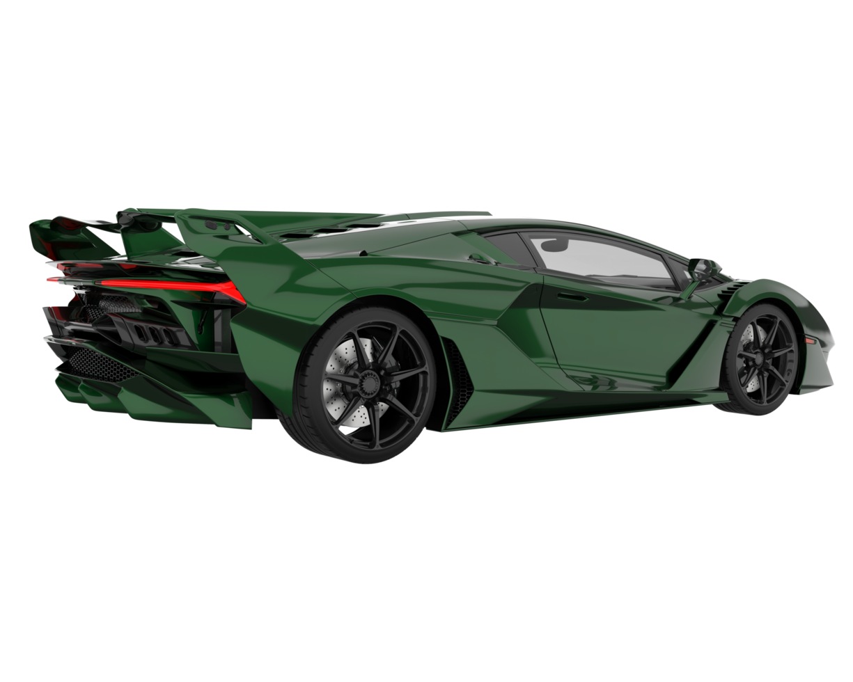 voiture de sport isolée sur fond transparent. rendu 3d - illustration png