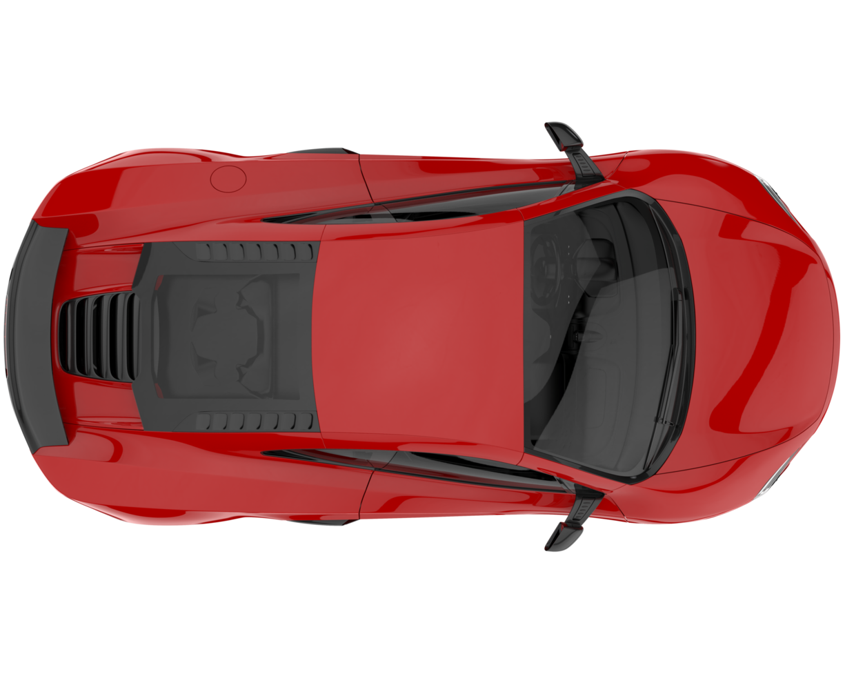 Sport car isolated on transparent background. 3d rendering - illustration png