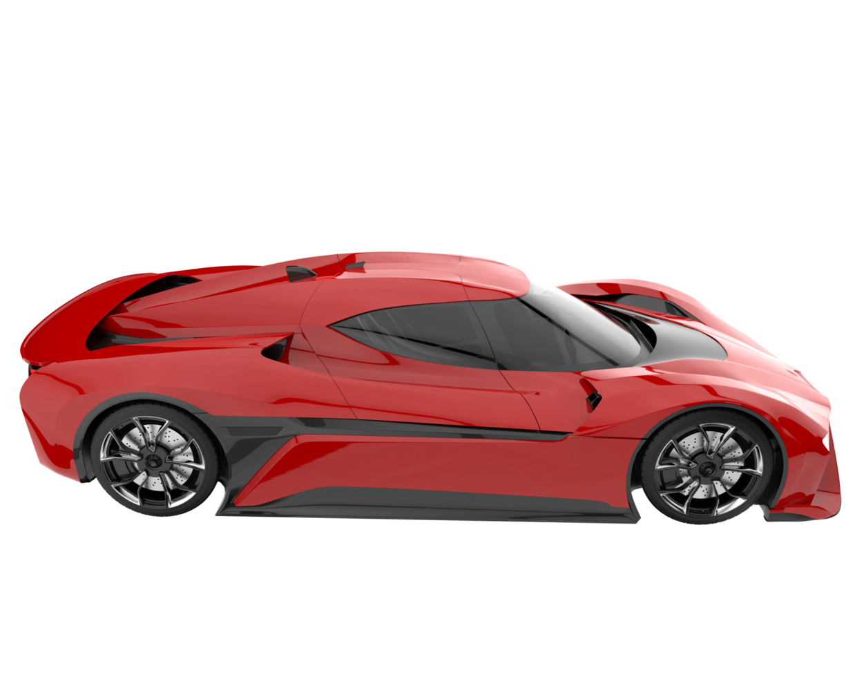 Sport car isolated on transparent background. 3d rendering - illustration png
