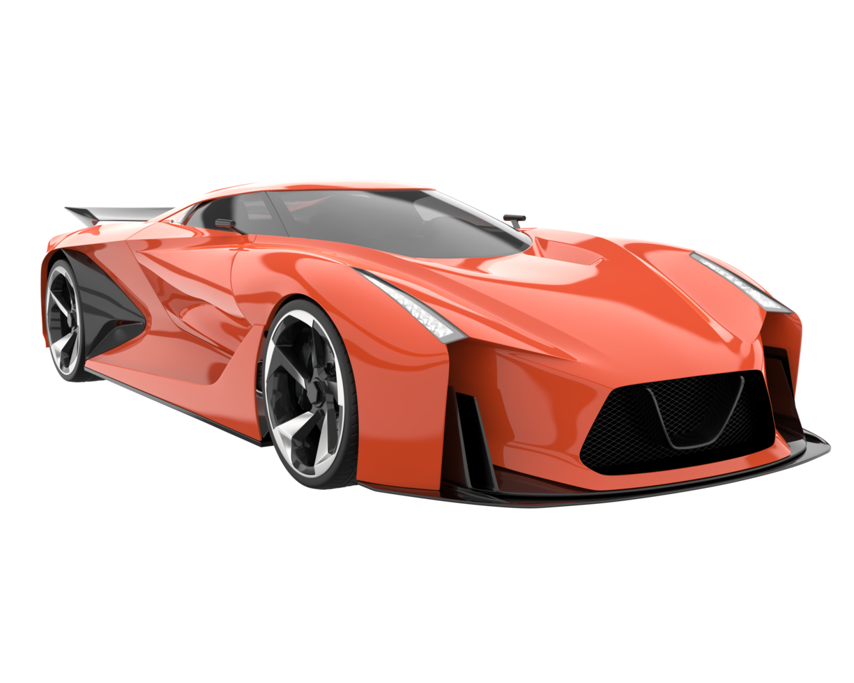 Sport car isolated on transparent background. 3d rendering - illustration png