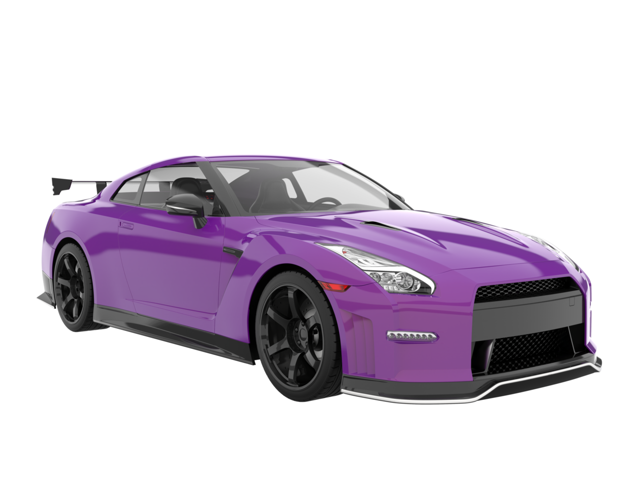 carro esporte isolado em fundo transparente. renderização 3D - ilustração png