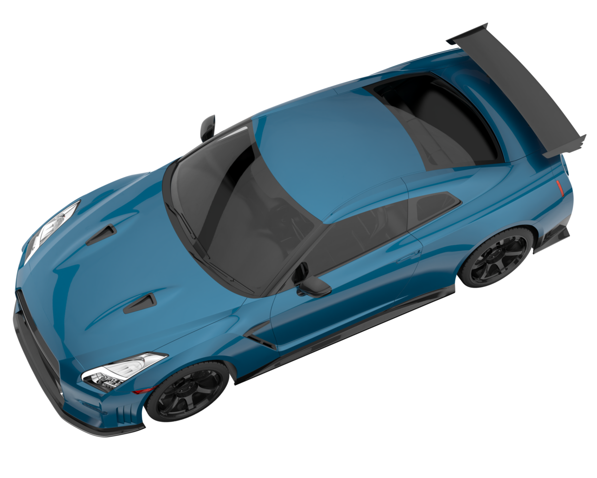 Sport car isolated on transparent background. 3d rendering - illustration png