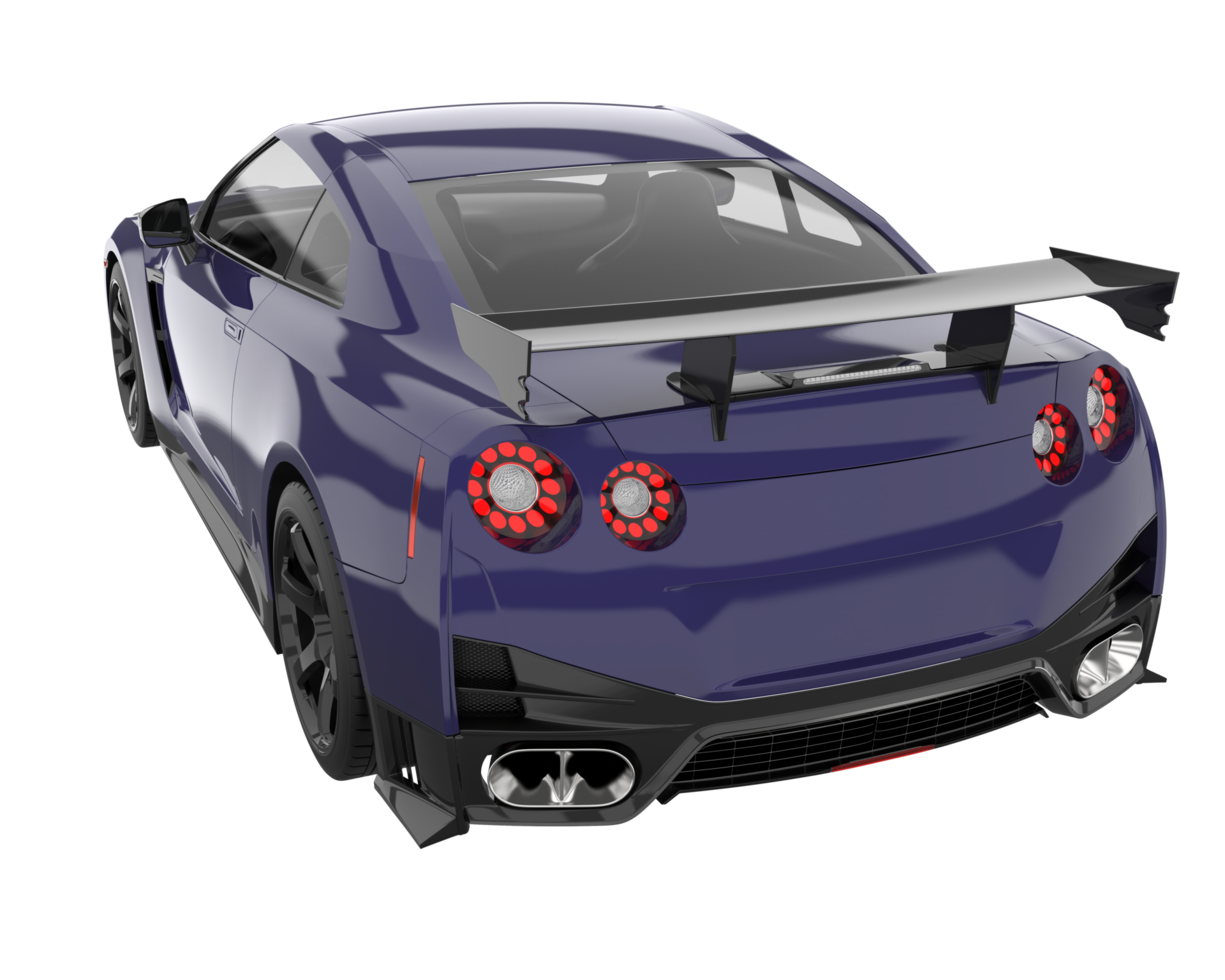 Sport car isolated on transparent background. 3d rendering - illustration png