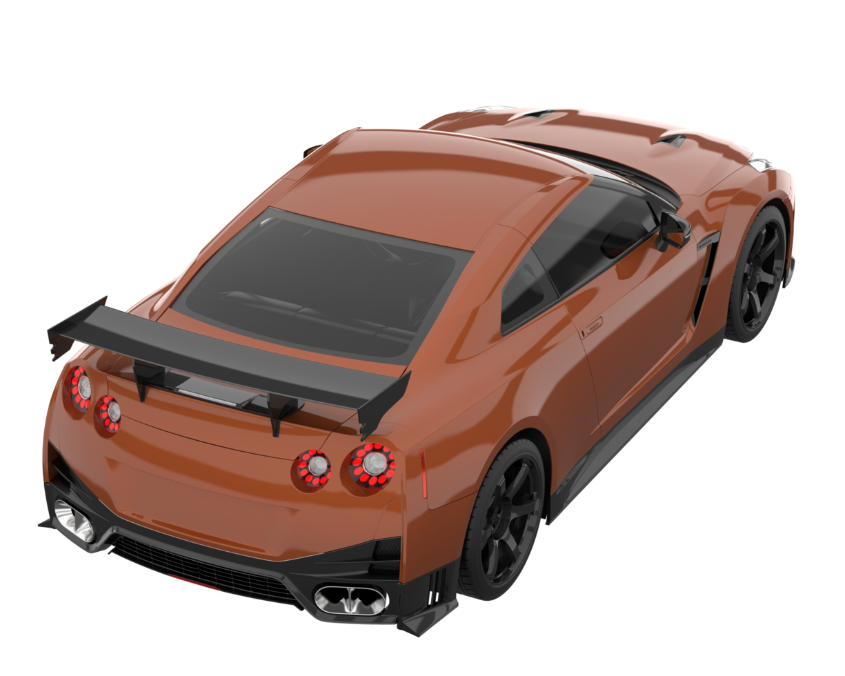 Sport car isolated on transparent background. 3d rendering - illustration png