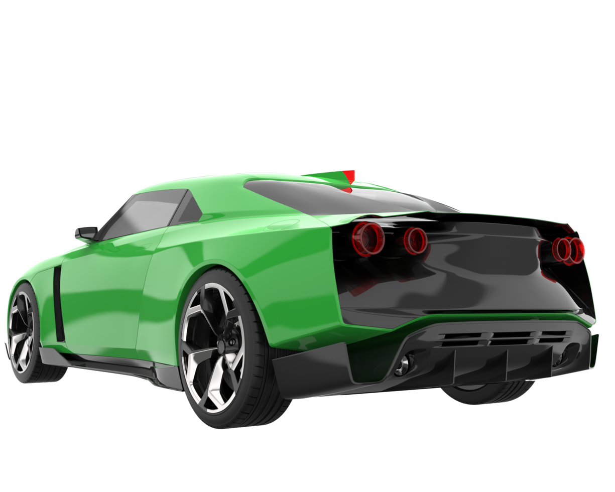 sport auto geïsoleerd Aan transparant achtergrond. 3d renderen - illustratie png