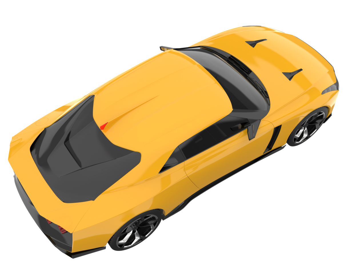 Sport car isolated on transparent background. 3d rendering - illustration png