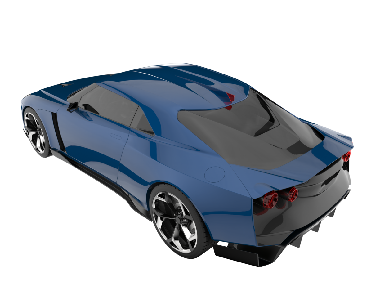 Sport car isolated on transparent background. 3d rendering - illustration png
