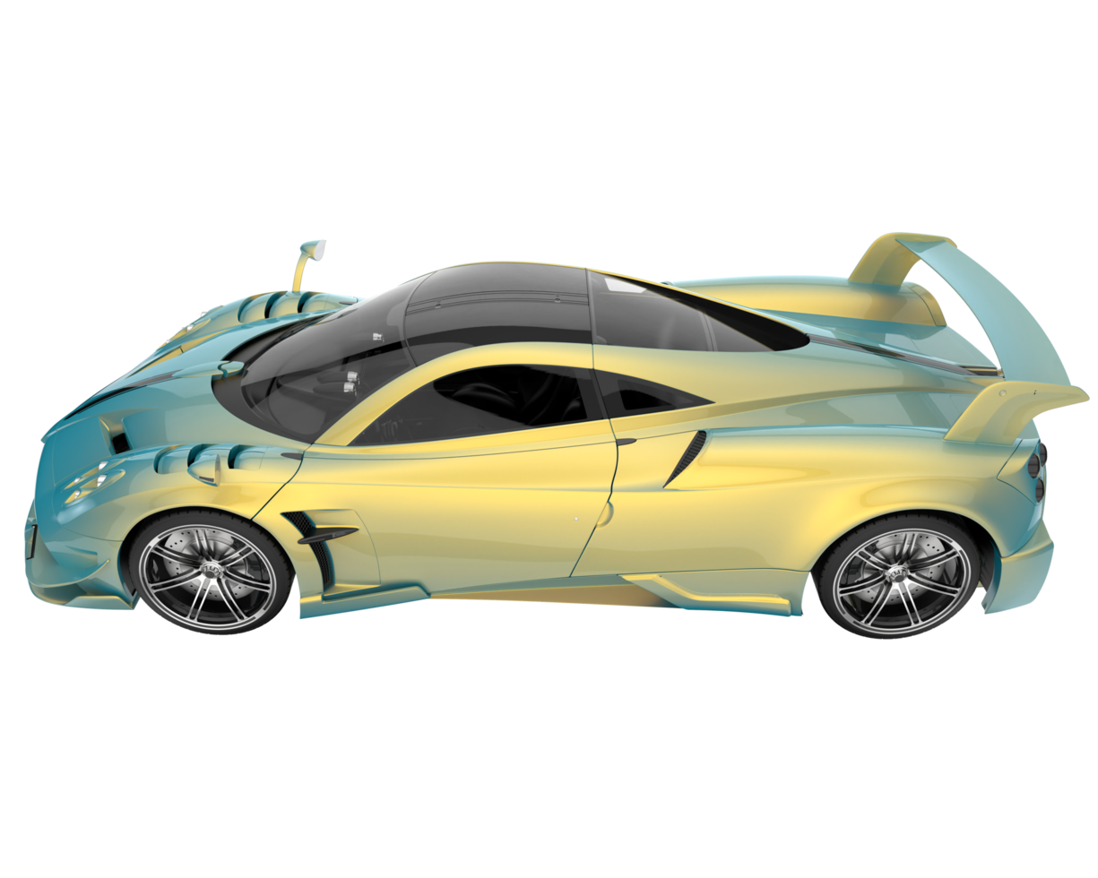 Sport car isolated on transparent background. 3d rendering - illustration png