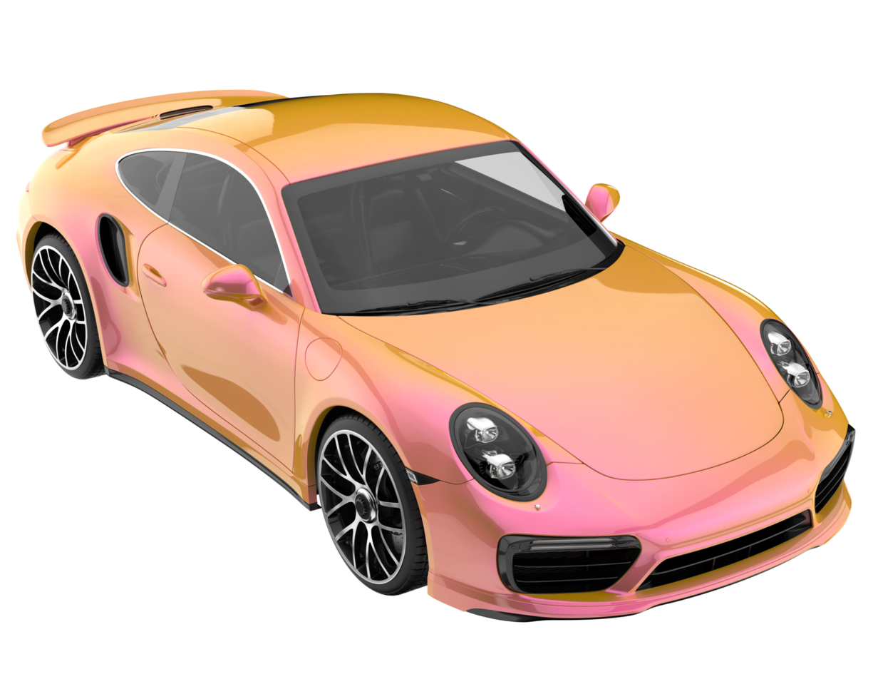 Sport car isolated on transparent background. 3d rendering - illustration png