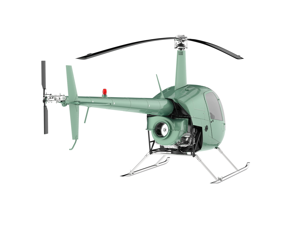 Helicopter isolated on transparent background. 3d rendering - illustration png