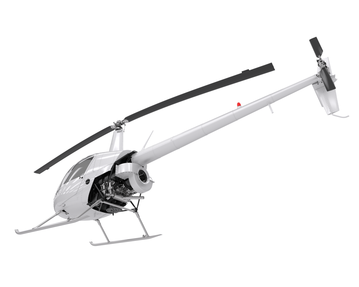 helikopter isolerat på transparent bakgrund. 3d tolkning - illustration png