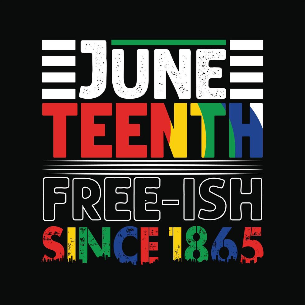 Juneteenth T-shirt Design vector