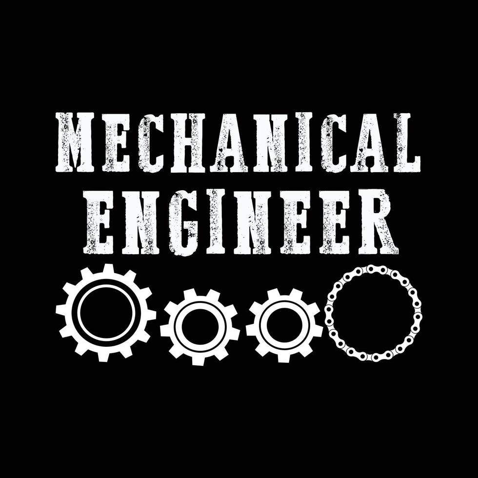 Mechanical Engineer T-shirt Design vector