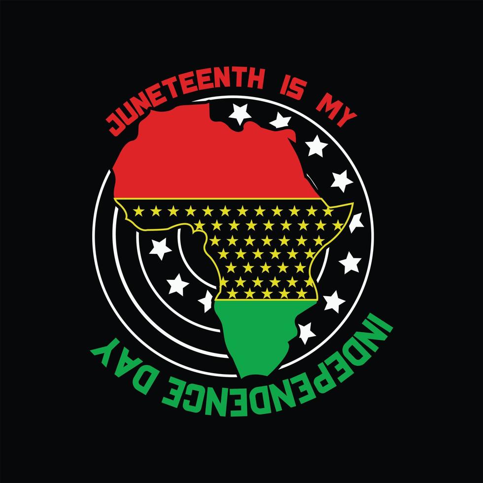 Juneteenth T-shirt Design vector