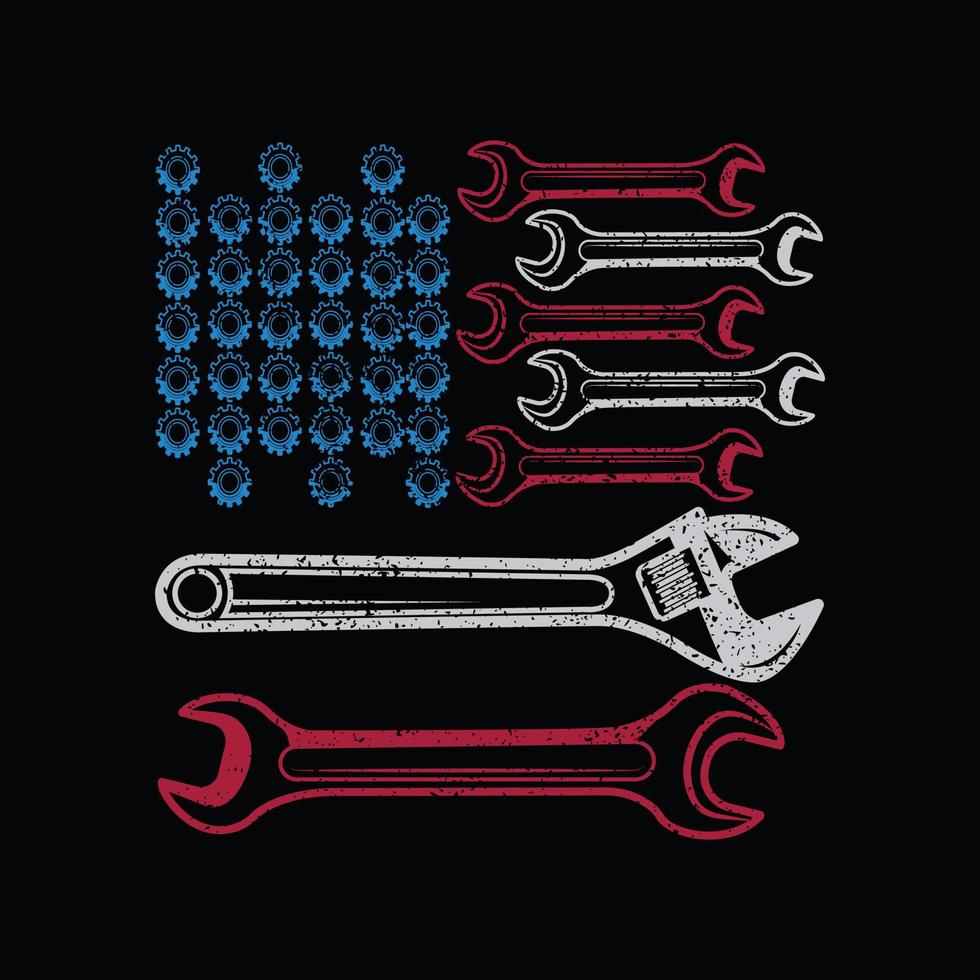 Mechanical Engineer T-shirt Design vector