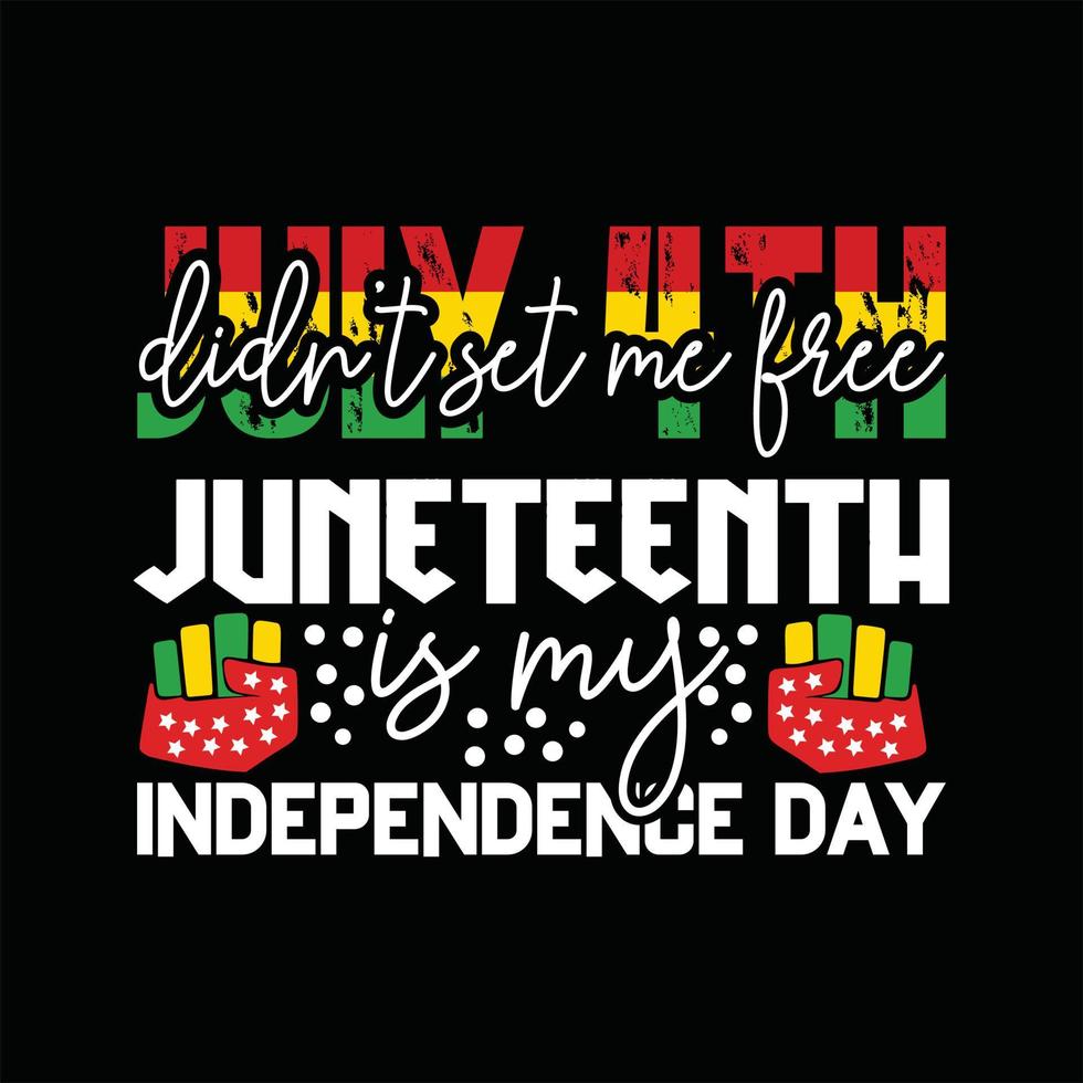 Juneteenth T-shirt Design vector