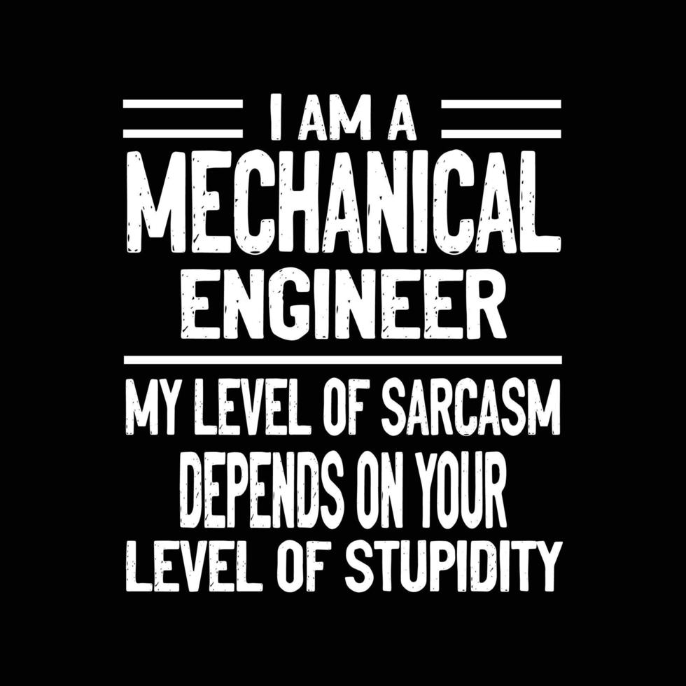 Mechanical Engineer T-shirt Design vector