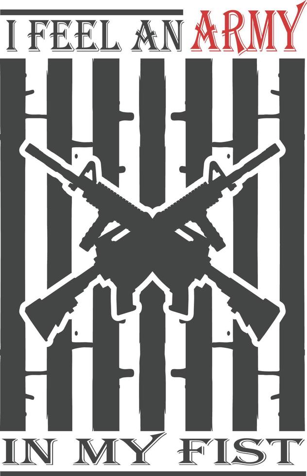 USA  Army T-shirt Design vector