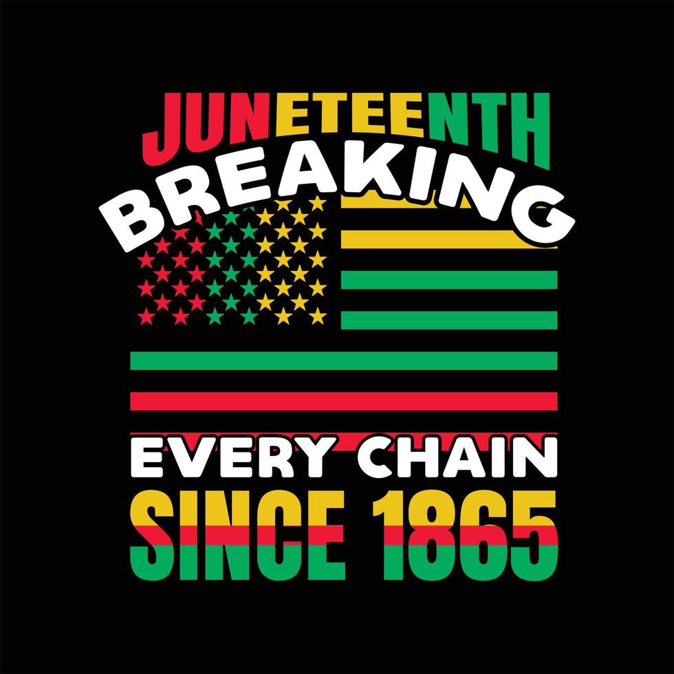 Juneteenth T-shirt Design vector