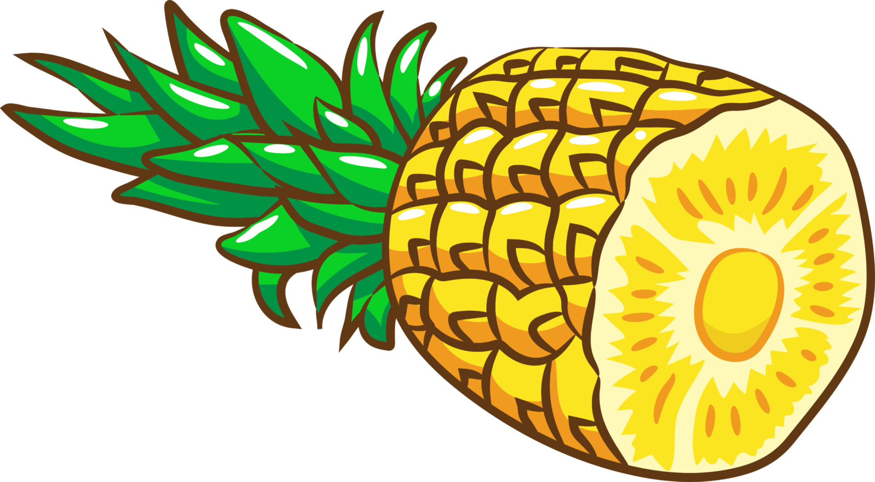 Pineapple png graphic clipart design